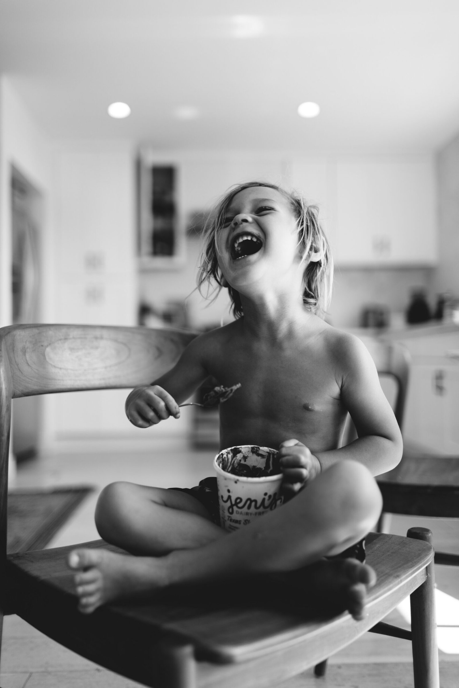 A mother and daughter enjoying ice cream together